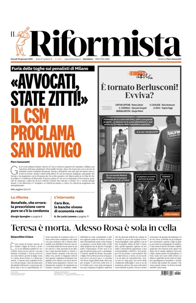 giovedì 30 gennaio 2020