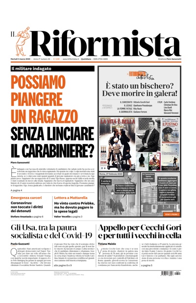 martedì 3 marzo 2020