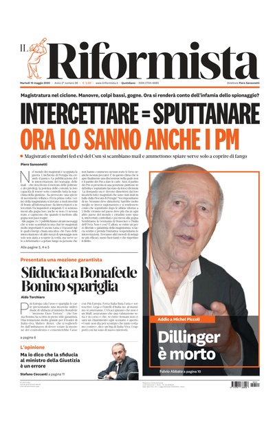martedì 19 maggio 2020