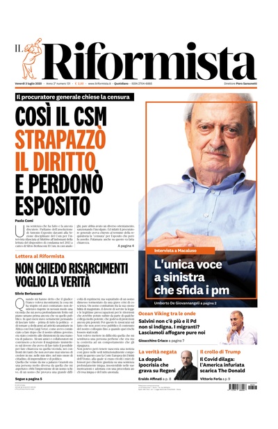 venerdì 3 luglio 2020