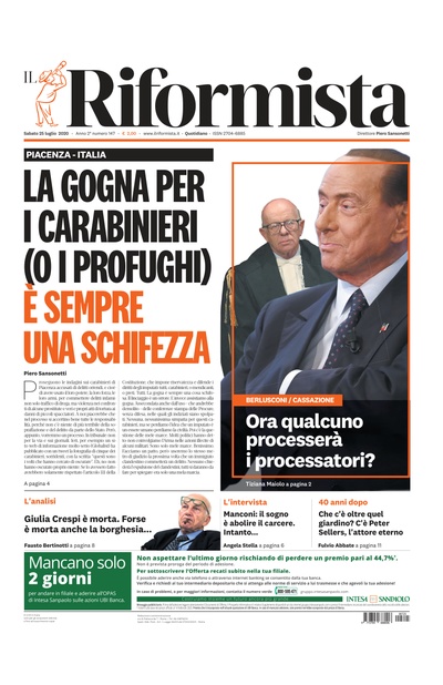 sabato 25 luglio 2020