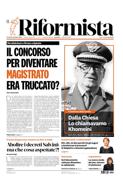 venerdì 25 settembre 2020