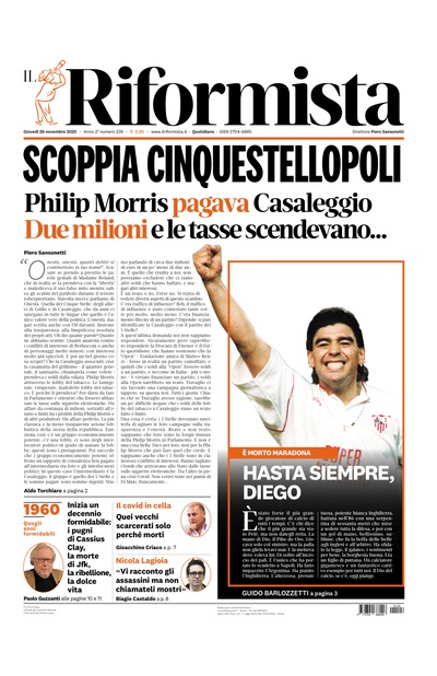 giovedì 26 novembre 2020