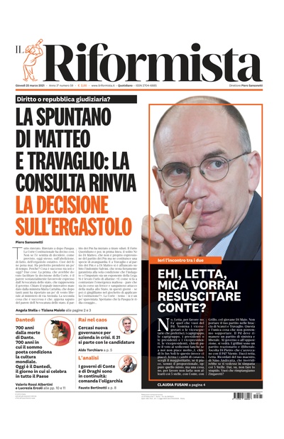 giovedì 25 marzo 2021