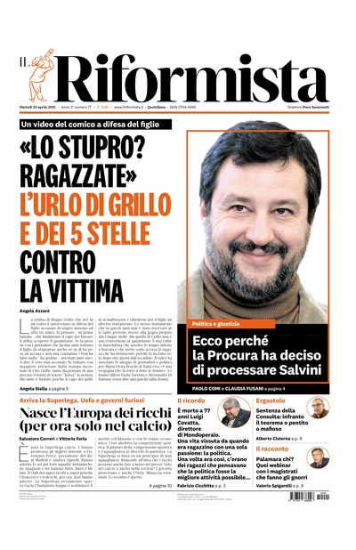 martedì 20 aprile 2021