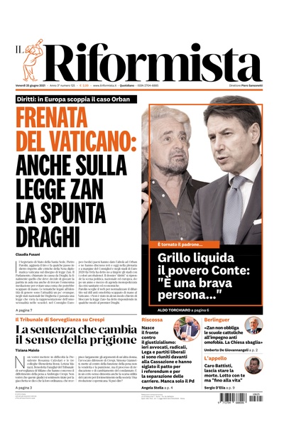 venerdì 25 giugno 2021