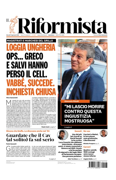 giovedì 13 gennaio 2022