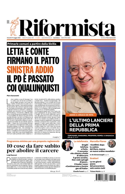 venerdì 27 maggio 2022