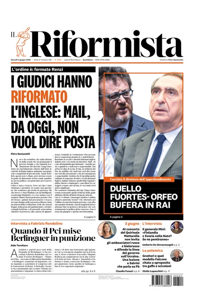 giovedì 2 giugno 2022