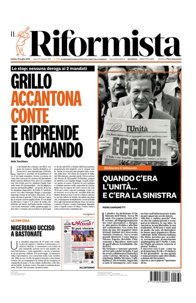 sabato 30 luglio 2022