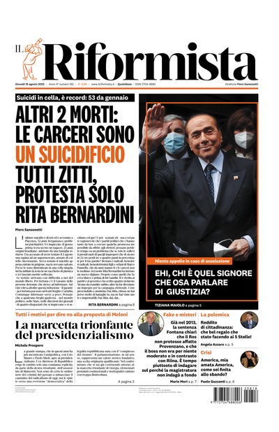 giovedì 18 agosto 2022