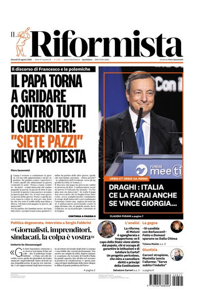 giovedì 25 agosto 2022