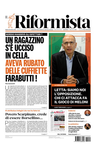 sabato 29 ottobre 2022