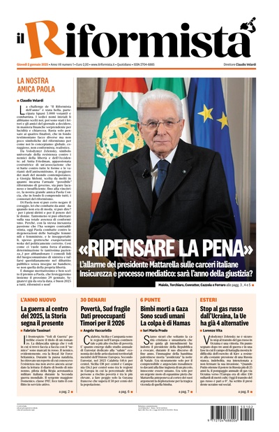 giovedì 2 gennaio 2025