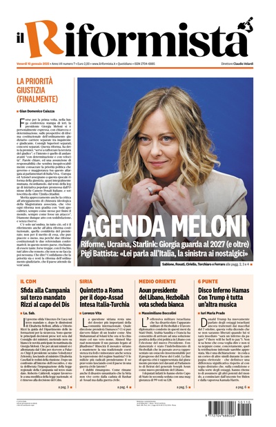 venerdì 10 gennaio 2025