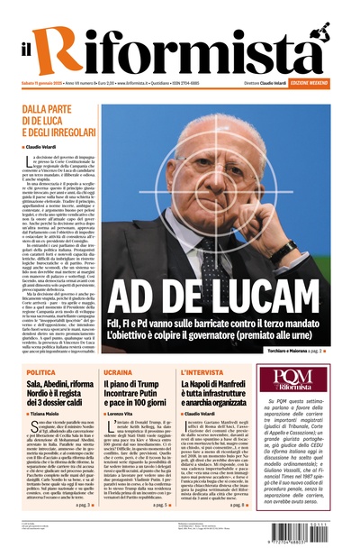 sabato 11 gennaio 2025