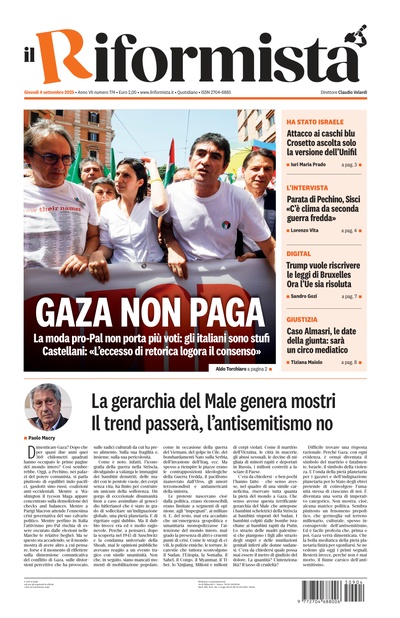 giovedì 4 settembre 2025