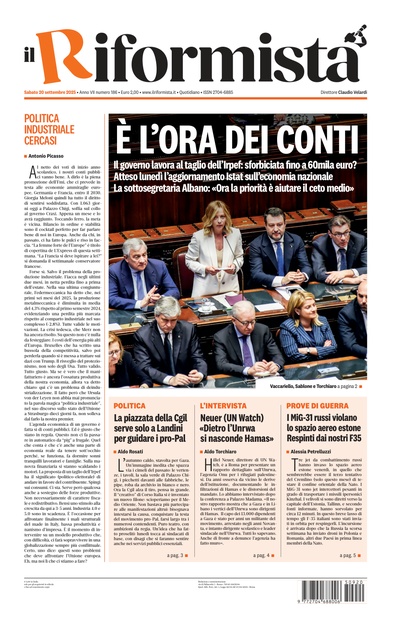 sabato 20 settembre 2025