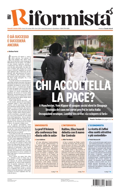 venerdì 3 ottobre 2025