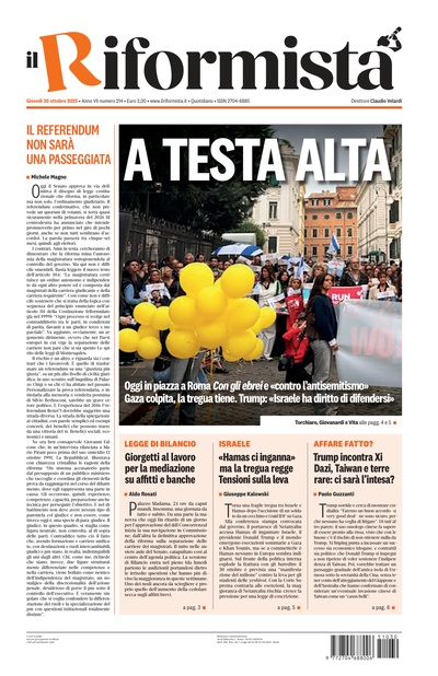 giovedì 30 ottobre 2025