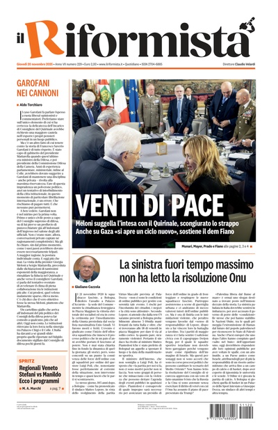 giovedì 20 novembre 2025