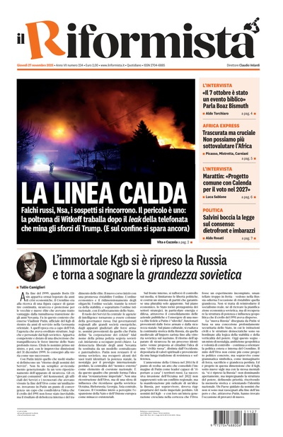 giovedì 27 novembre 2025