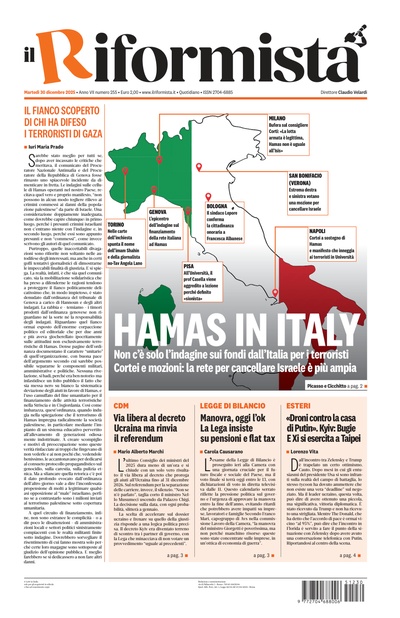 martedì 30 dicembre 2025