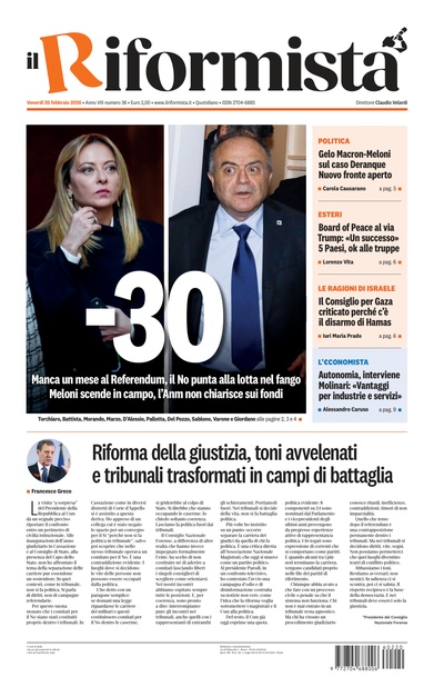 venerdì 20 febbraio 2026