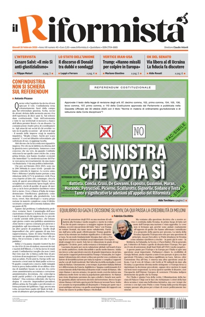 giovedì 26 febbraio 2026