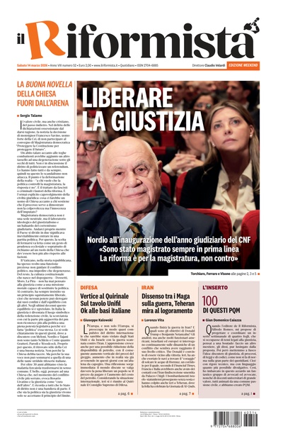 sabato 14 marzo 2026