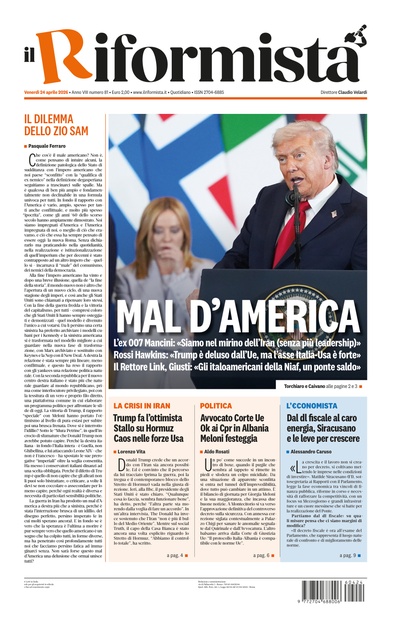 venerdì 24 aprile 2026