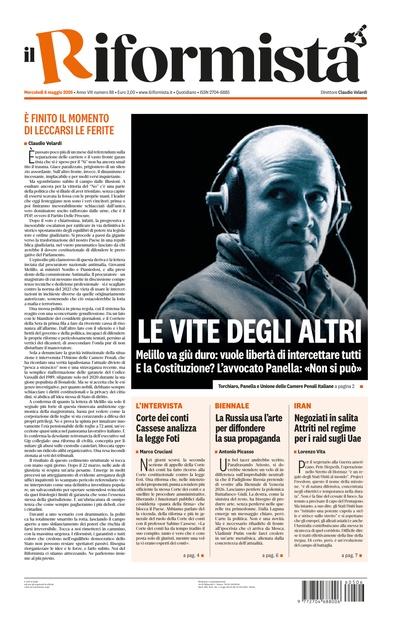mercoledì 6 maggio 2026