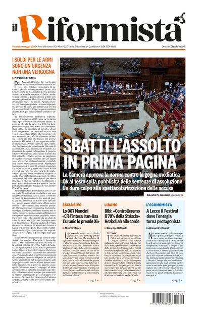venerdì 29 maggio 2026