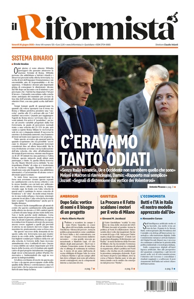 Venerdì 26 giugno 2026