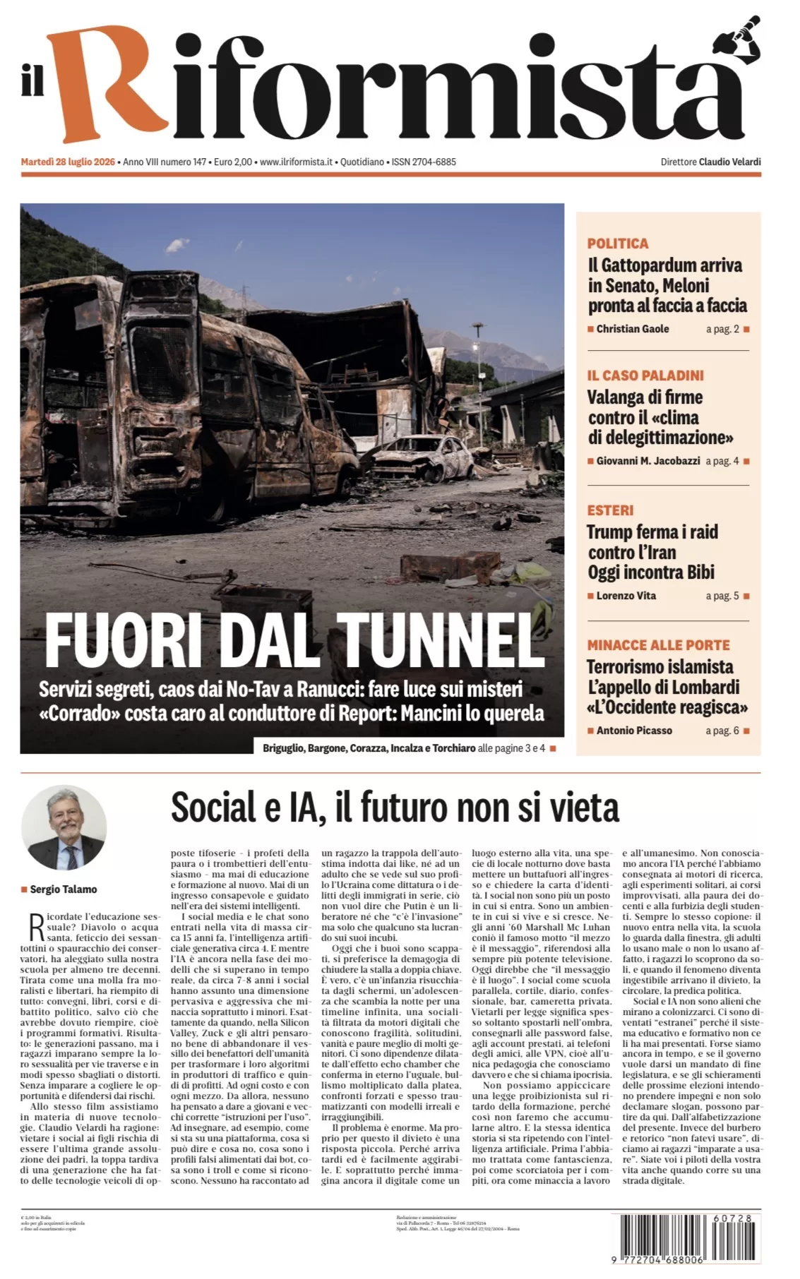 Martedì 28 luglio 2026
